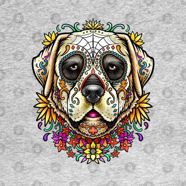 Labrador Retriever Sugar Skull Dog by BDAZ